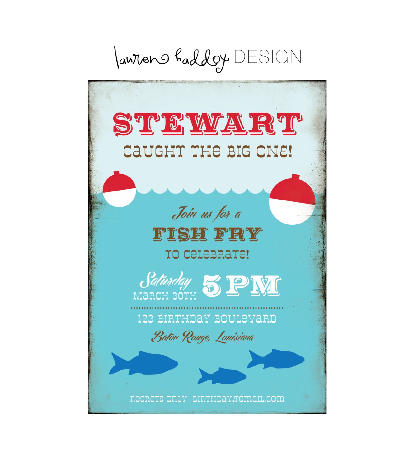 DIY, Gone Fishing Birthday Invitation Il_170x135