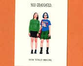 GHOST WORLD GRADUATION Card - Funny Congrats Card