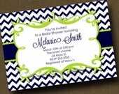 Navy/Lime Green Chevron Bridal Shower Invitation Il_170x135