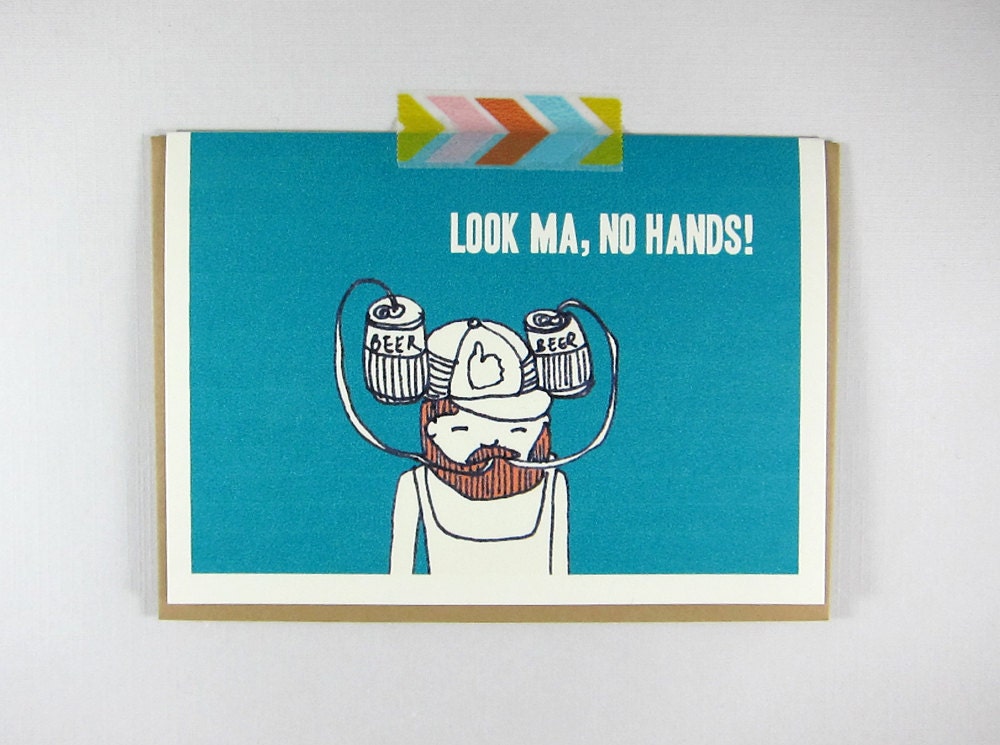 Thank You for Putting Up with My Shenanigans - Beer Hat Mother's Day Greeting Card