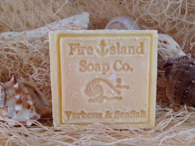 FREE SHIPPING w/a item - Lemon Verbena & Sea Salt, Large Bar, All Natural Soap, Handmade Soap