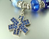 EMT,EMS Stretch European bead Lampwork Charm Bracelets