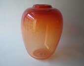 Handblown Orange Glass Vase by David VanNoppen
