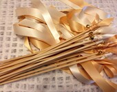 50 Tie the Knot  Wedding Ribbon Wands in YOUR COLORS with BELLS - Colorful wedding ceremony exit idea