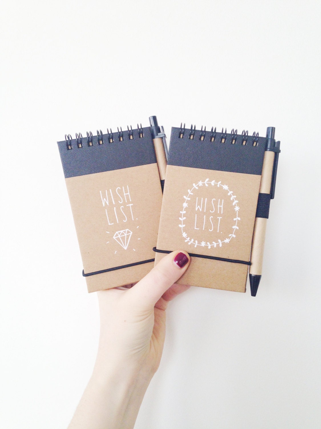WISH LIST - hand illustrated pocket journal (with pen)