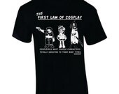 First Law of Cosplay hand-printed t-shirt Anime con humor