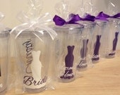 Quantity 4 Bridal Party gift Personalized acrylic tumbler 16oz w/ lid and straw - Bridesmaid, bride, Flower girl dress, name or monogram