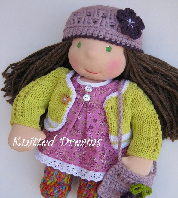 Organic Waldorf  doll 15"(38cm) "Blackberry"