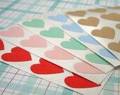 432 Heart Sticker Seals 3/4 inch - YOU PICK Four Colors - 4 Pack