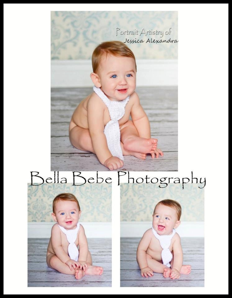 Crochet Neck Tie Photo Prop - Newborn to 1 year