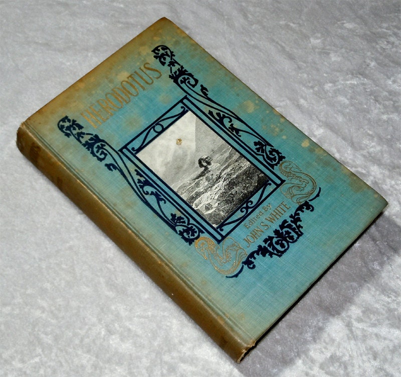 1884 Boys' and Girls' Herodotus by John S. White, Illustrated, Antique History Book