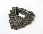 Antique 1920s/1930s art deco ornate metal car gauge cover vintage finding