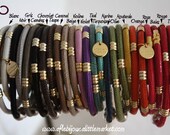 African Bracelet Aflé Bijoux Light Brown Leather Bracelet for Him&Her