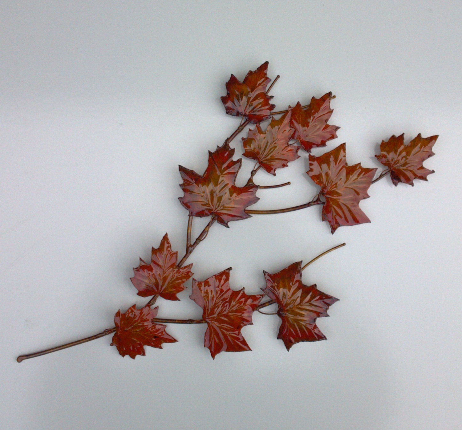 Copper Maple Branch 60:copper art,metal art,metal sculpture,home decor,wall art,wall decor,American made