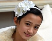 ASHLEY-Flower Girls Wedding Headband -Girls Headband-Wedding Hair Accessories-Flower Girls Gift-Wedding Hair Flowers