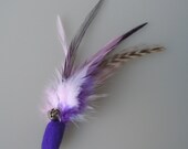 Cat Toy Purple and Pink Feather Flier with Catnip and Bell