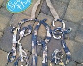 18" Interlocking Wooden Monogram Cutout Hand Painted and Customized in Personal Photos - Perfect for Wedding and Engagement