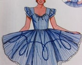 Vintage Square Dance or Swing Dance Dress Pattern Sizes 12 14 16 No. 326 AUTHENTIC Patterns Inc Vintage Swing Dance