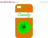 SPRING SALE iPhone 4 4s 5 iPod Touch 4 cover Personalized Custom Gerber Daisy HaRD, RuBBer, or BuMPeR case