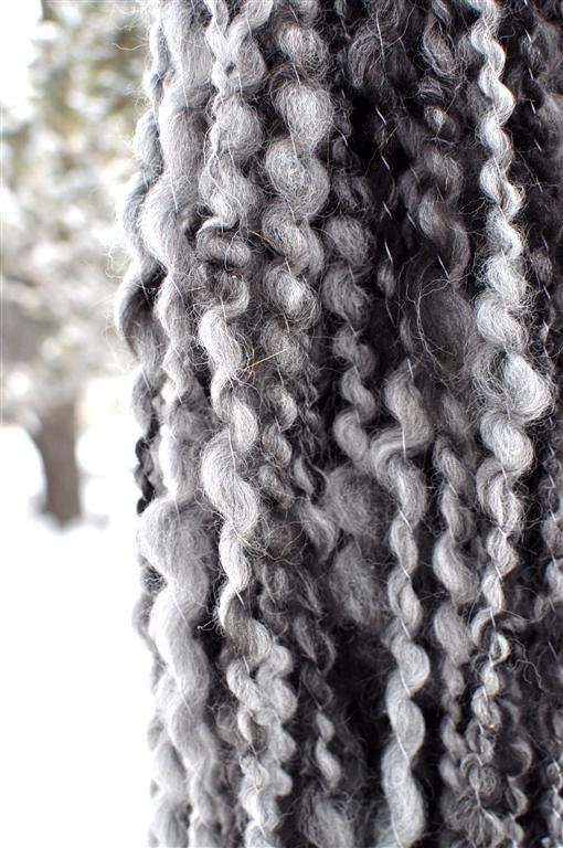 Black and Grey Beauty - Wavey, Bulky, Thick and Thin, Buttery Soft, Handspun Yarn