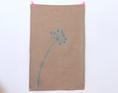 Blue Agapanthus Tea Towel - Eco friendly linen dishcloth