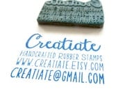 Custom Business Card Stamp / Packaging Stamp - Cling Rubber Stamp