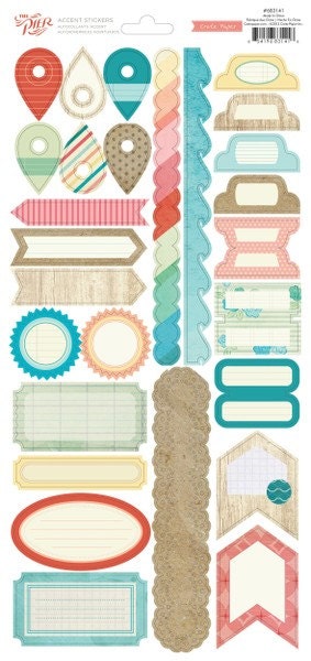 The Pier 6x12 Borders and Tabs Accent Stickers Crate Paper