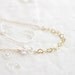 Heart Link Necklace . gold delicate everyday jewelry