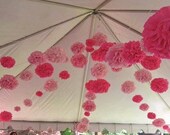 50 Tissue Paper Pom Poms -Your Color Choice- Sale