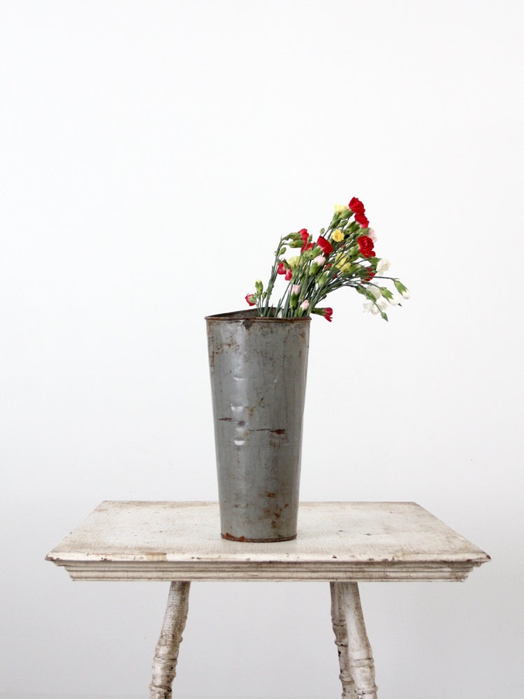 Antique French Tin / Sap Bucket