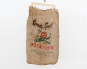 Vintage Burlap Sack / Speedy Spud Potato Sack