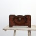 Vintage Asian Jewelry Box / Carved Teak Small Chest