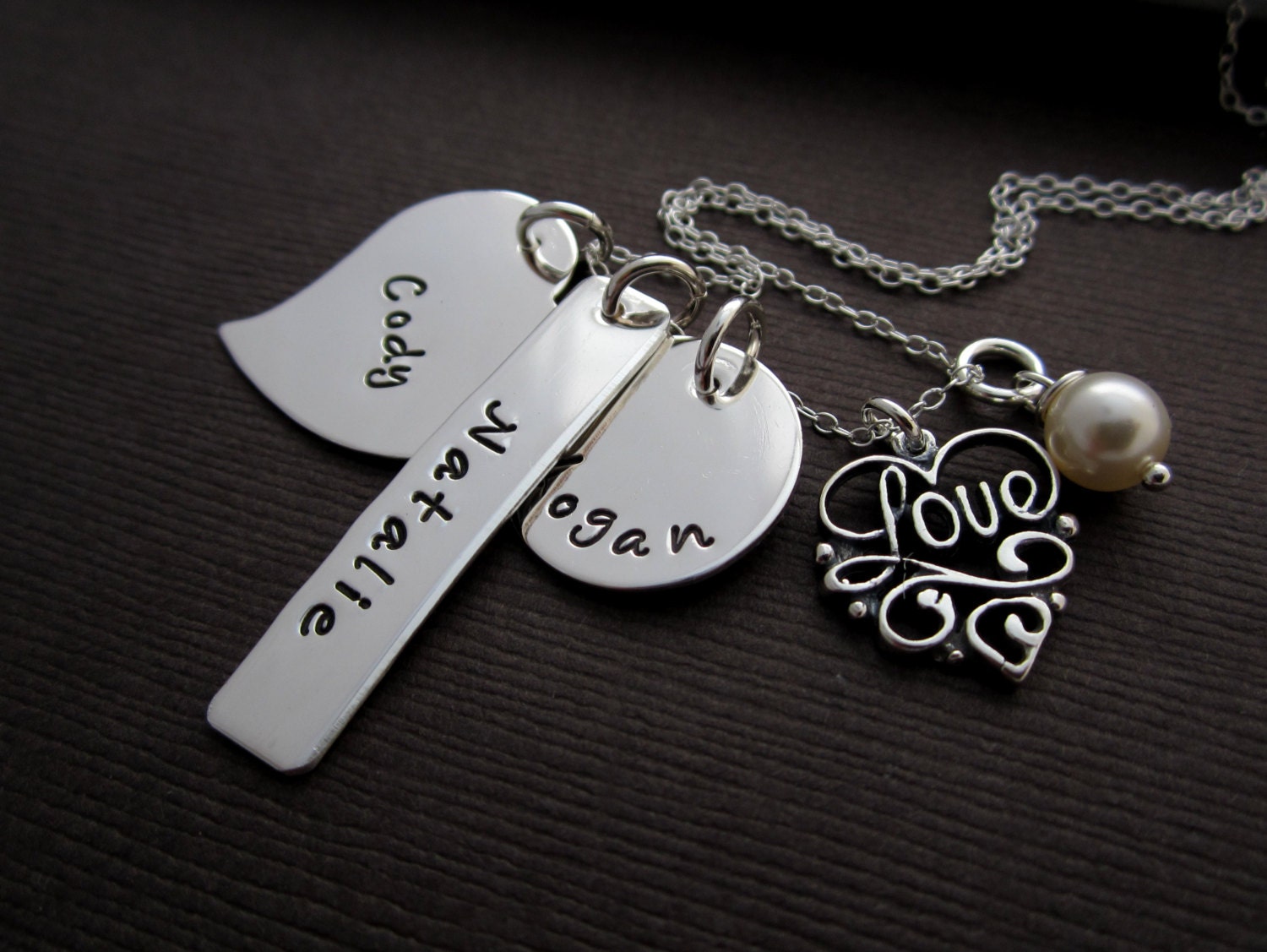 Mother's Day / Mother in Law / Mommy to be - Thank you... Custom Hand Stamped Mom Necklace by Shiny Metals