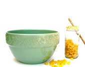 Vintage Mixing Bowl Mint Green Stoneware Portugal