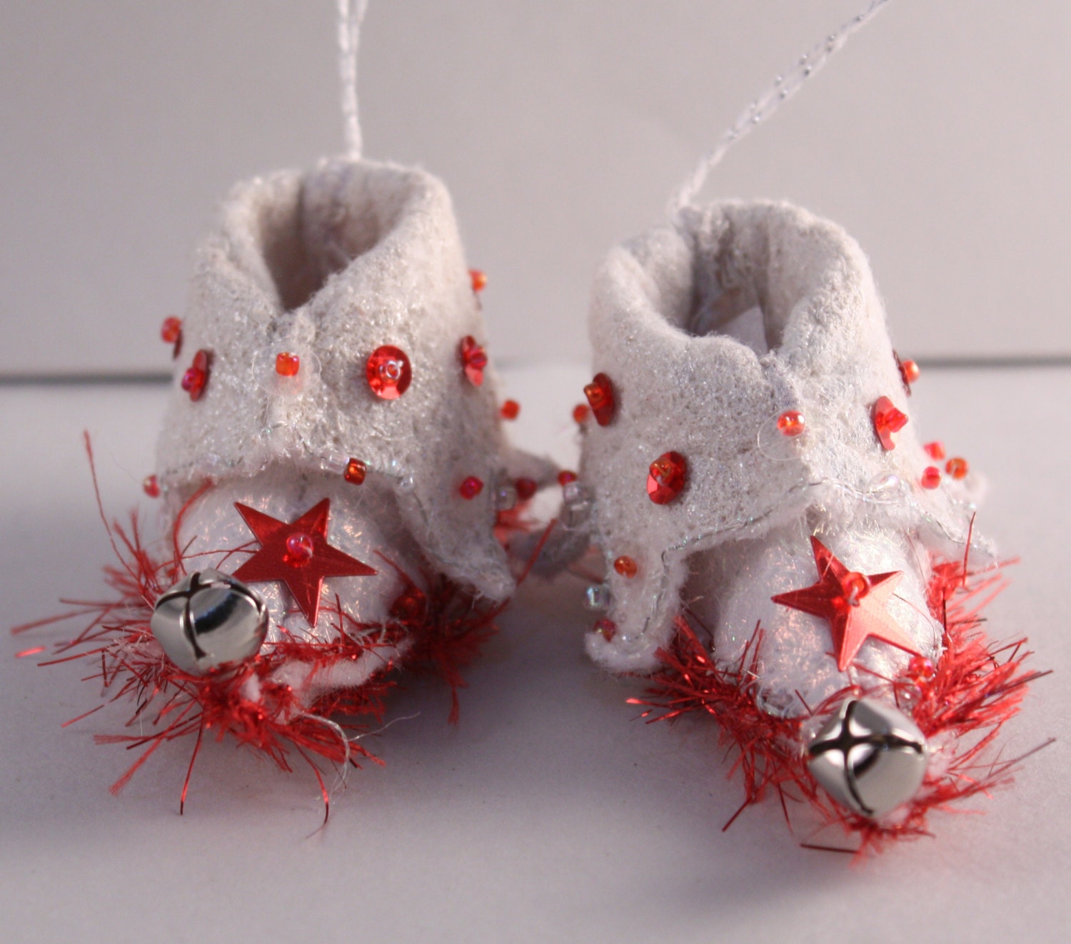 Pixie elf Shoes Mini boots white red Belong to Scarlet Star Pixie Elf Fairy shoe