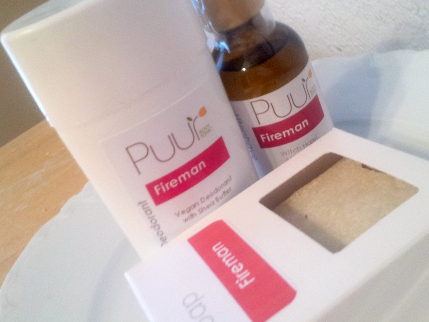 Men's Gift Set Fireman Soap Aftershave Vegan Deodorant Grooming Kit