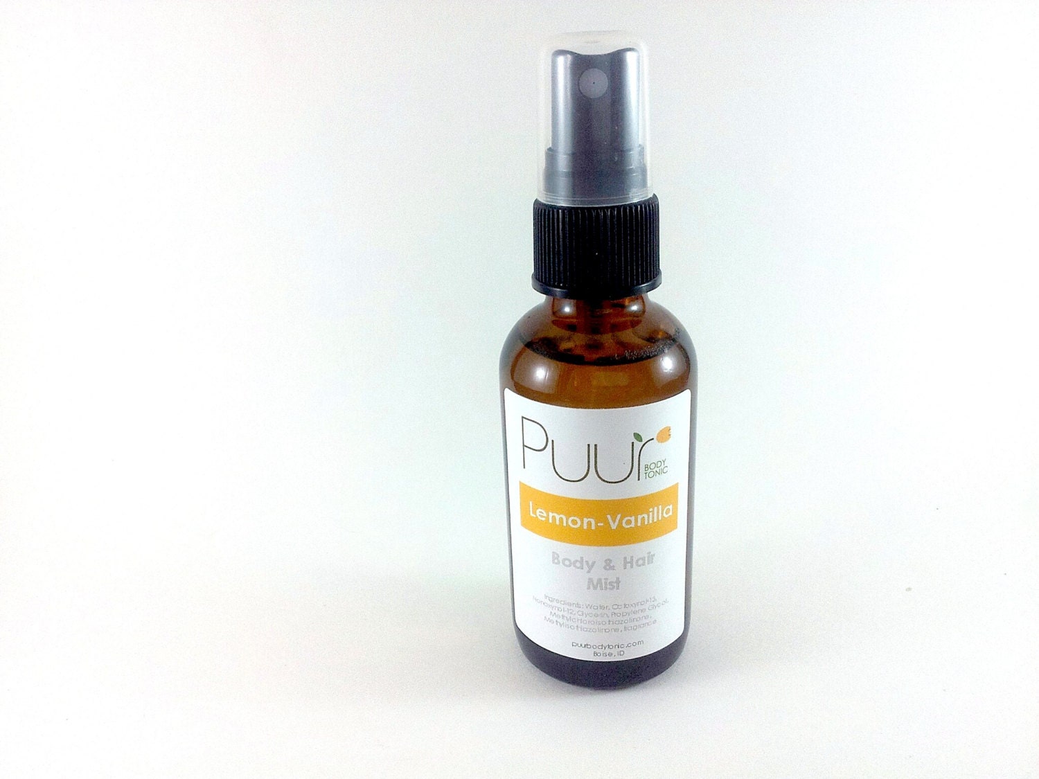 Lemon Vanilla Body Spray - Citrus Vanilla Hair and Body Splash Alcohol Free 2oz Body Spritz
