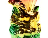 Gold Lustre Horse Vase - Ceramic Lusterware Vase
