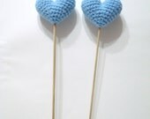 Wedding Cake Topper, Wedding Decor, Wedding Favor, Pale Blue, Valentine