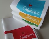 I Love Oklahoma Napkins in Pop Color- Set of FOUR