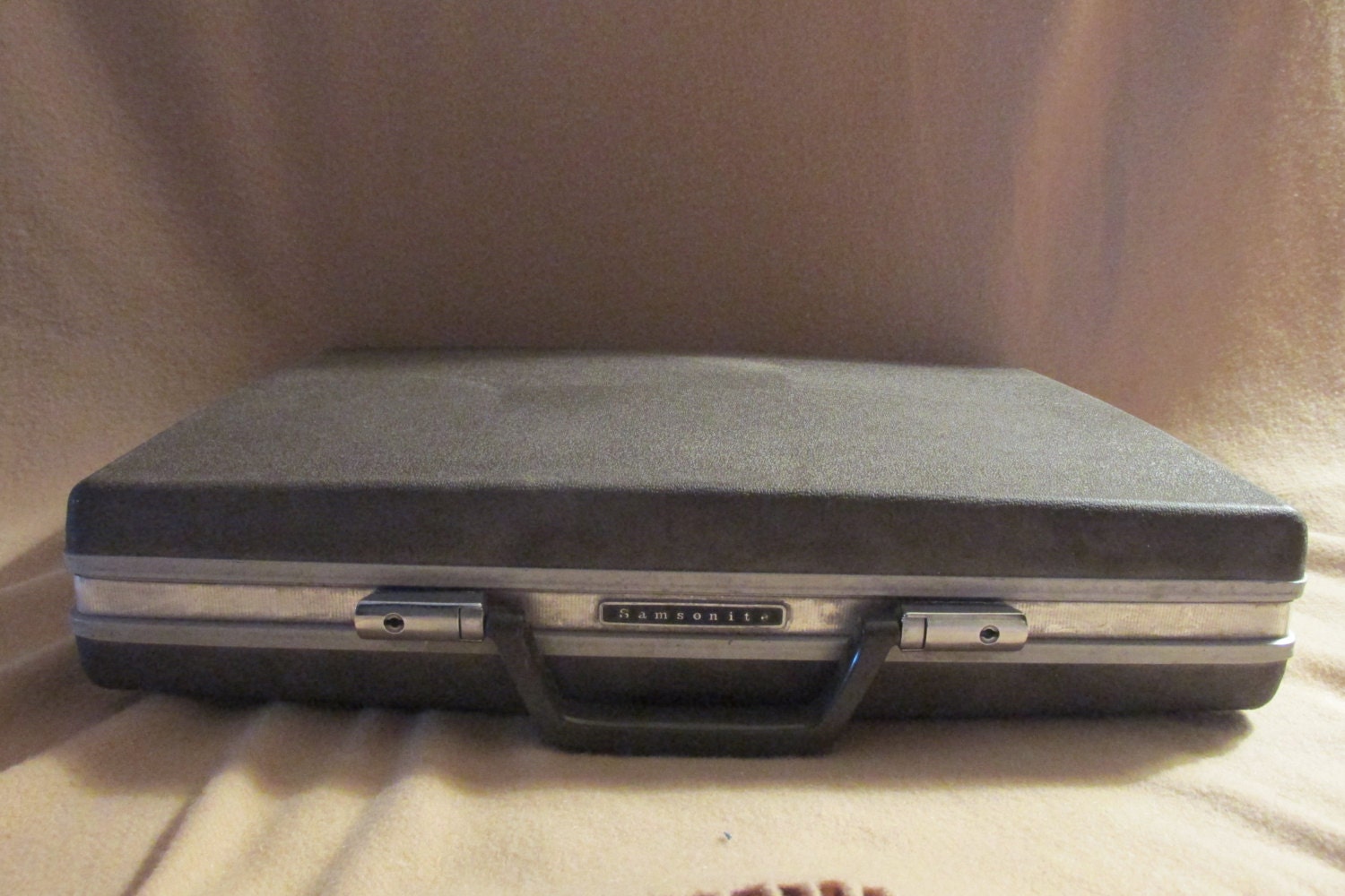 Vintage Samsonite Briefcase 1970s Charcoal Hard Plastic Case