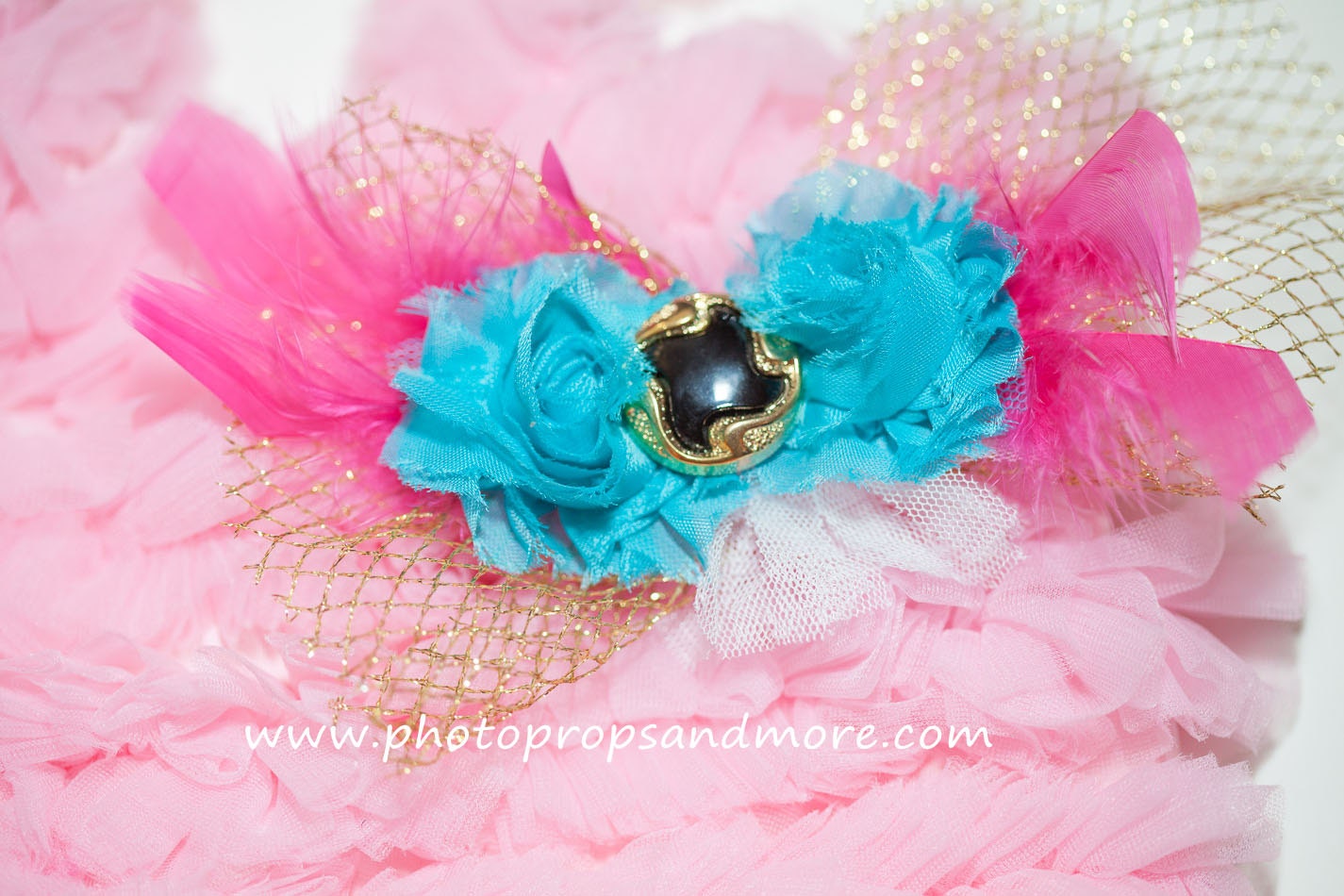 Chiffon Petti Ruffle Tank Top, girls petti tank top,  ruffle petti tank top - pink and blue - photo props