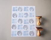 Thank you. Monster stamp original illustration