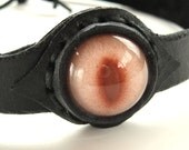 Leather Headband Pink Dragon Eye Fantasy Headband Medieval Crown Barbarian Headband