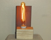 Found Metal Artifact Accent Lamp Number 113