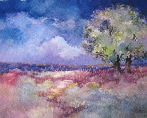 Watercolor Landscape Original Painting