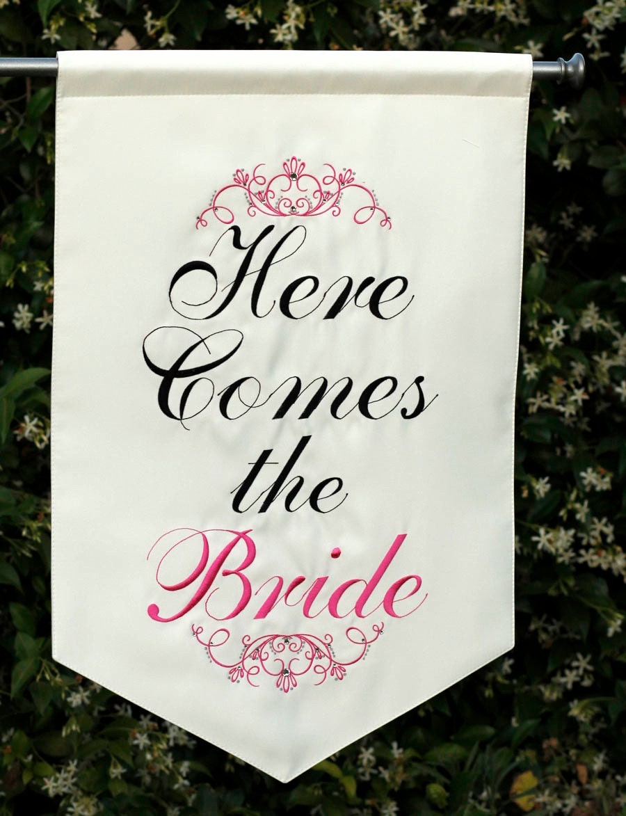 Here Comes the Bride Sign - Two Sided
