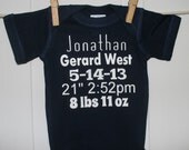 Baby Announcement Onesie Totally Customizable