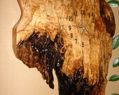 Price Reduced- Beautiful Spalted  Maple Burl Clock -  Reclaimed Wood from Our Family Farm