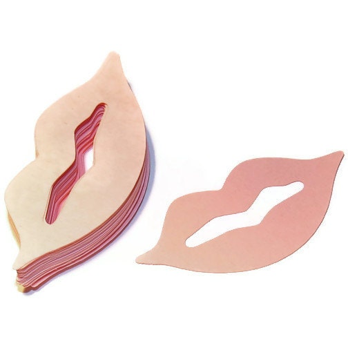 Pink Lips Die Cuts - 60 Pieces